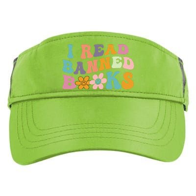 I Read Banned Books Retro Wavy Adult Drive Performance Visor