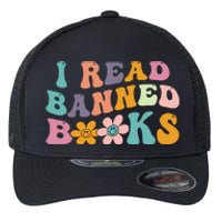 I Read Banned Books Retro Wavy Flexfit Unipanel Trucker Cap