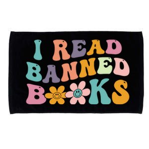 I Read Banned Books Retro Wavy Microfiber Hand Towel