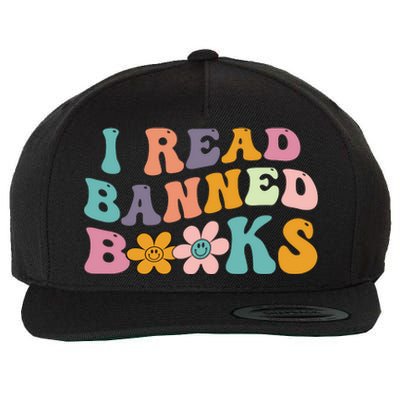 I Read Banned Books Retro Wavy Wool Snapback Cap