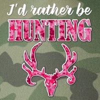 I'd Rather Be Hunting Deer Skull Pink Camo Pattern Print Mom Great Gift Legacy Tie Dye Trucker Hat