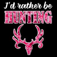 I'd Rather Be Hunting Deer Skull Pink Camo Pattern Print Mom Great Gift Youth Performance Sprint T-Shirt