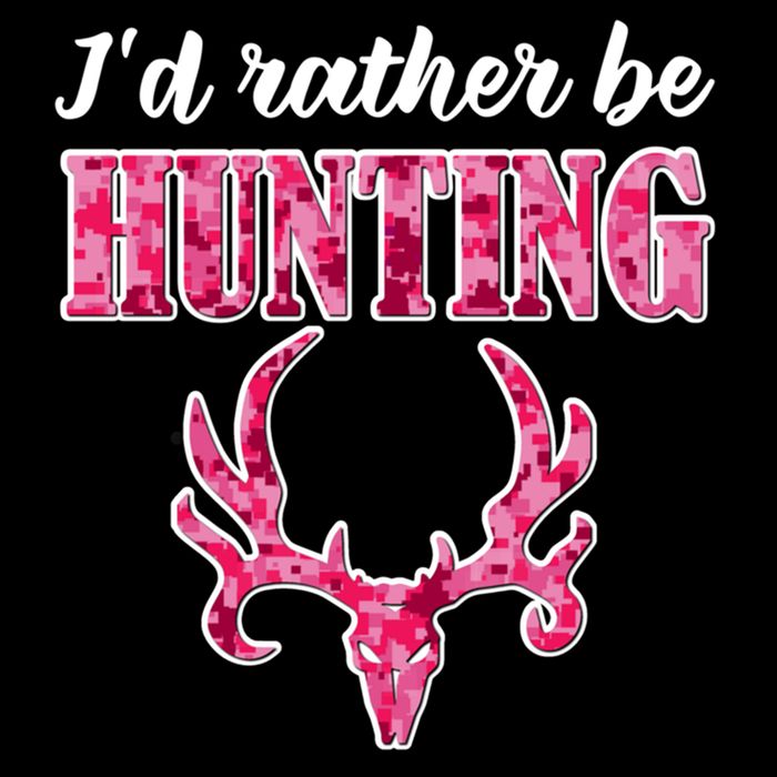 I'd Rather Be Hunting Deer Skull Pink Camo Pattern Print Mom Great Gift Youth Performance Sprint T-Shirt