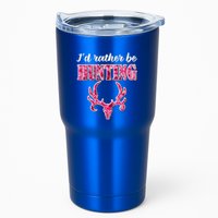 I'd Rather Be Hunting Deer Skull Pink Camo Pattern Print Mom Great Gift Tumbler