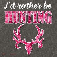 I'd Rather Be Hunting Deer Skull Pink Camo Pattern Print Mom Great Gift Cotton Canvas Backpack