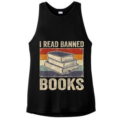 I Read Banned Books Week Librarian Freedom Reader Nerd Ladies PosiCharge Tri-Blend Wicking Tank