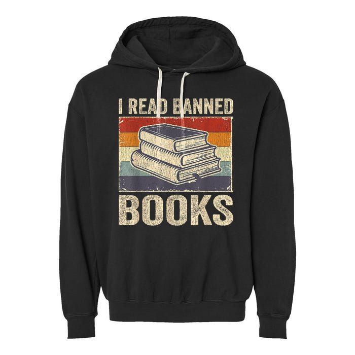I Read Banned Books Week Librarian Freedom Reader Nerd Garment-Dyed Fleece Hoodie