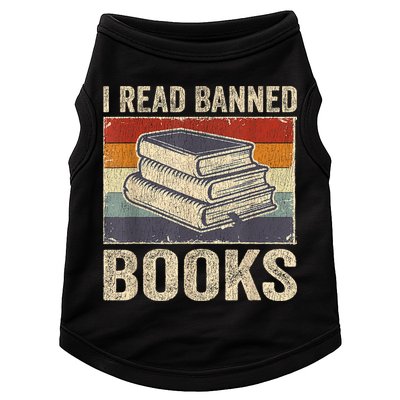 I Read Banned Books Week Librarian Freedom Reader Nerd Doggie Tank
