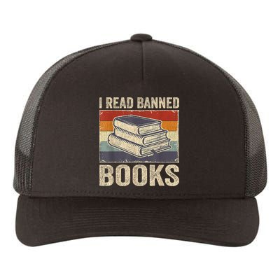 I Read Banned Books Week Librarian Freedom Reader Nerd Yupoong Adult 5-Panel Trucker Hat