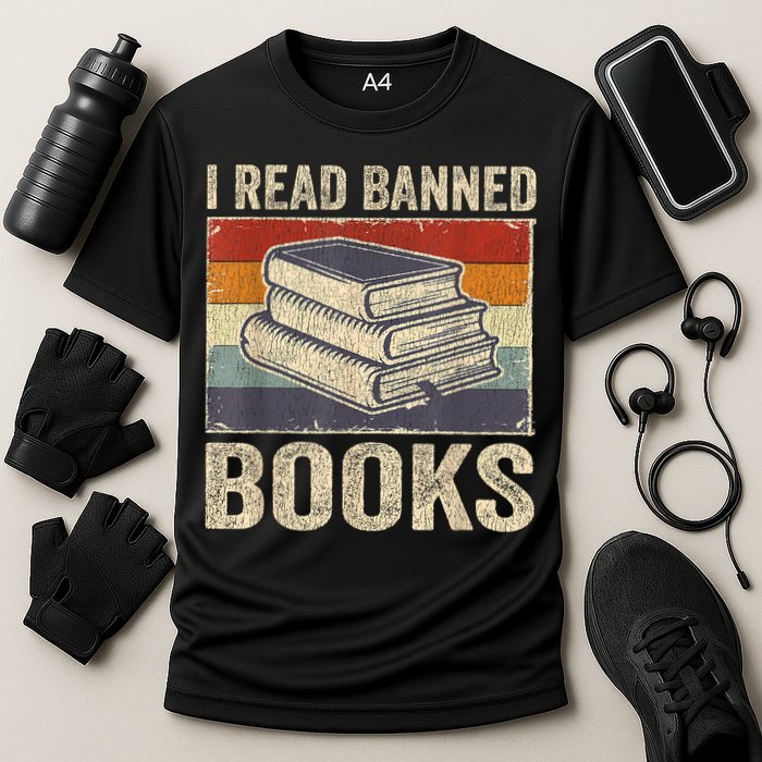 I Read Banned Books Week Librarian Freedom Reader Nerd Performance Shirt