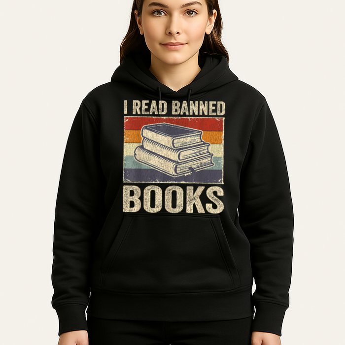 I Read Banned Books Week Librarian Freedom Reader Nerd Hoodie