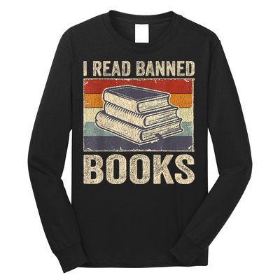 I Read Banned Books Week Librarian Freedom Reader Nerd Long Sleeve Shirt
