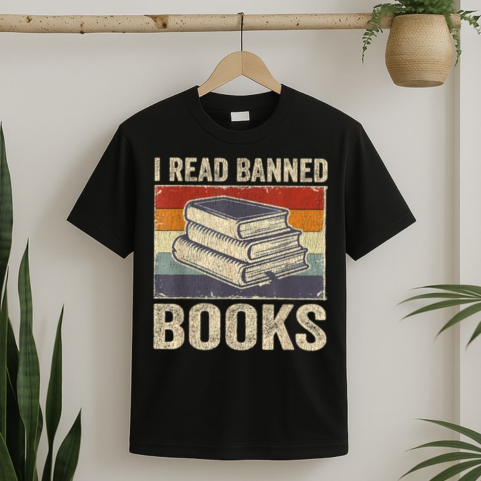 I Read Banned Books Week Librarian Freedom Reader Nerd T-Shirt