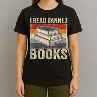 I Read Banned Books Week Librarian Freedom Reader Nerd T-Shirt