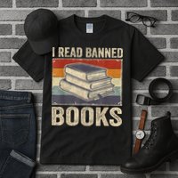 I Read Banned Books Week Librarian Freedom Reader Nerd Tall T-Shirt