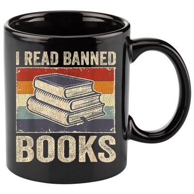 I Read Banned Books Week Librarian Freedom Reader Nerd 11oz C Handle Ceramic Mug