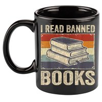 I Read Banned Books Week Librarian Freedom Reader Nerd 11oz C Handle Ceramic Mug