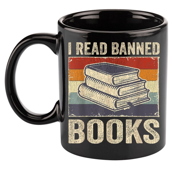 I Read Banned Books Week Librarian Freedom Reader Nerd 11oz C Handle Ceramic Mug