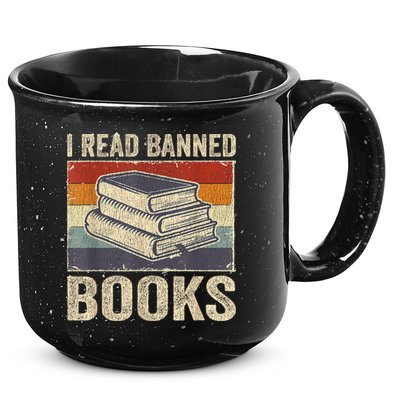 I Read Banned Books Week Librarian Freedom Reader Nerd 15oz Campfire Ceramic Mug