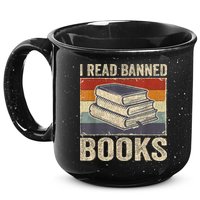 I Read Banned Books Week Librarian Freedom Reader Nerd 15oz Campfire Ceramic Mug