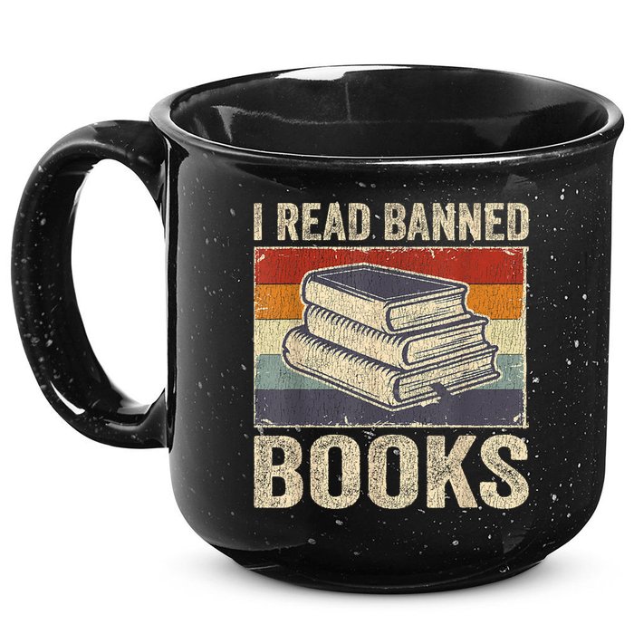 I Read Banned Books Week Librarian Freedom Reader Nerd 15oz Campfire Ceramic Mug