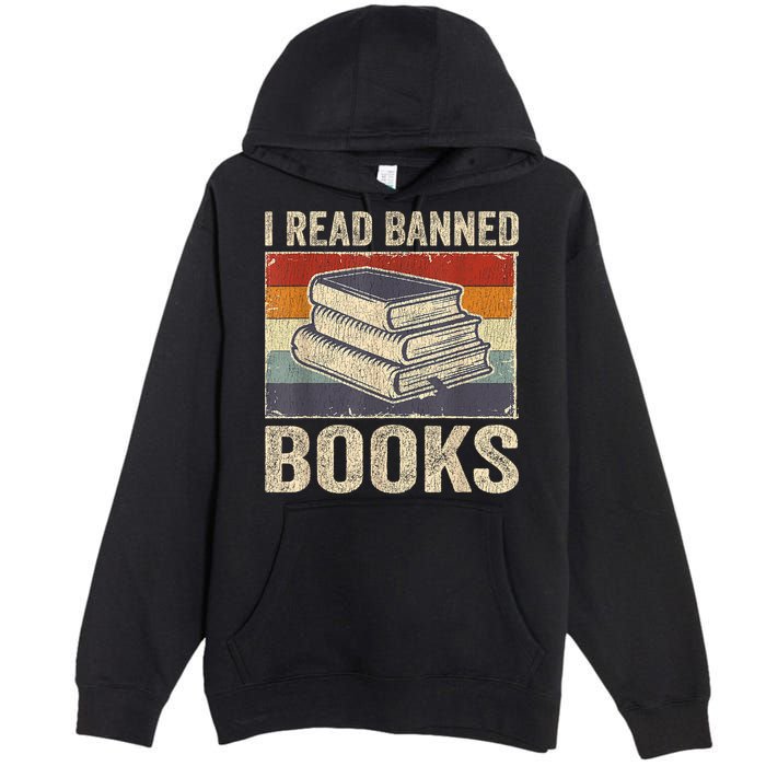 I Read Banned Books Week Librarian Freedom Reader Nerd Premium Pullover Hoodie