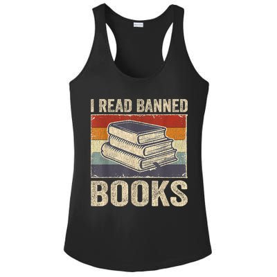 I Read Banned Books Week Librarian Freedom Reader Nerd Ladies PosiCharge Competitor Racerback Tank