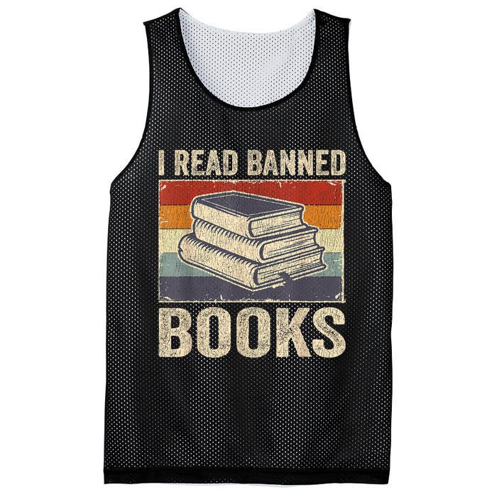 I Read Banned Books Week Librarian Freedom Reader Nerd Mesh Reversible Basketball Jersey Tank