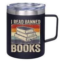 I Read Banned Books Week Librarian Freedom Reader Nerd 12oz Stainless Steel Coffee Mug