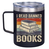 I Read Banned Books Week Librarian Freedom Reader Nerd 12oz Stainless Steel Coffee Mug