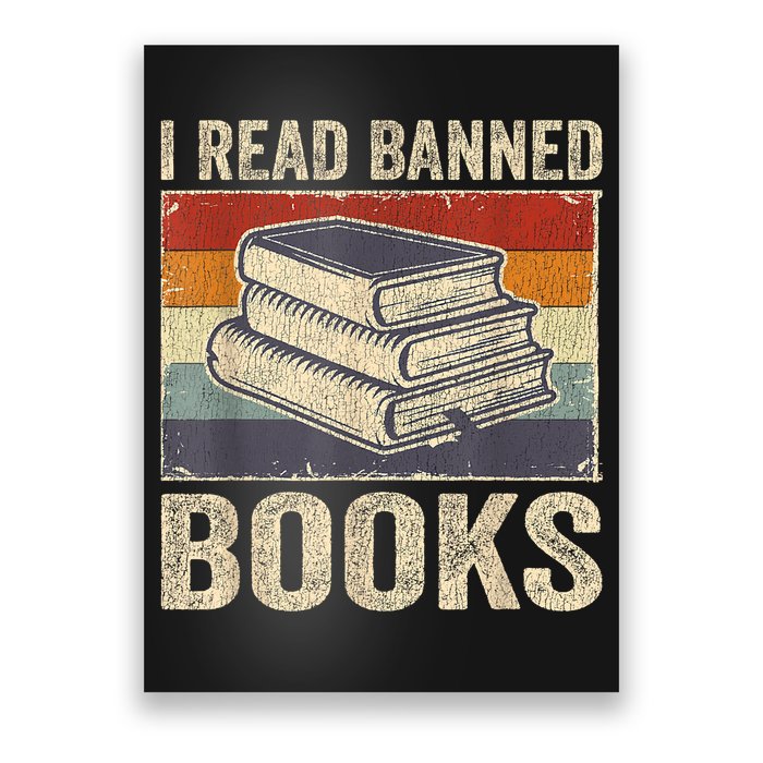 I Read Banned Books Week Librarian Freedom Reader Nerd Poster