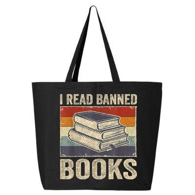 I Read Banned Books Week Librarian Freedom Reader Nerd 25L Jumbo Tote