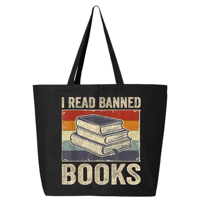 I Read Banned Books Week Librarian Freedom Reader Nerd 25L Jumbo Tote