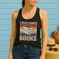 I Read Banned Books Week Librarian Freedom Reader Nerd Womens Tank Top