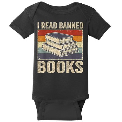 I Read Banned Books Week Librarian Freedom Reader Nerd Baby Bodysuit