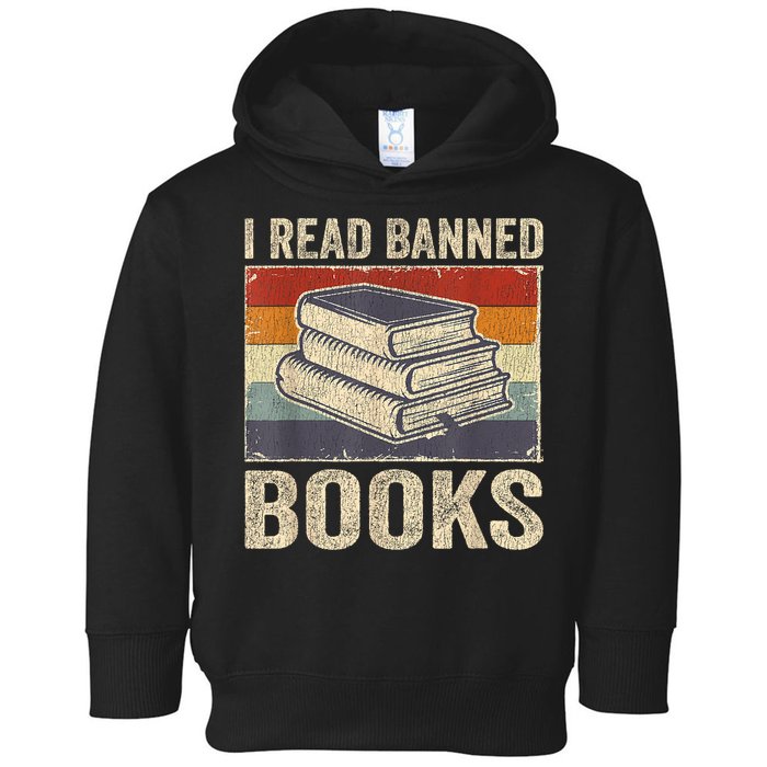 I Read Banned Books Week Librarian Freedom Reader Nerd Toddler Hoodie