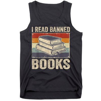 I Read Banned Books Week Librarian Freedom Reader Nerd Tank Top