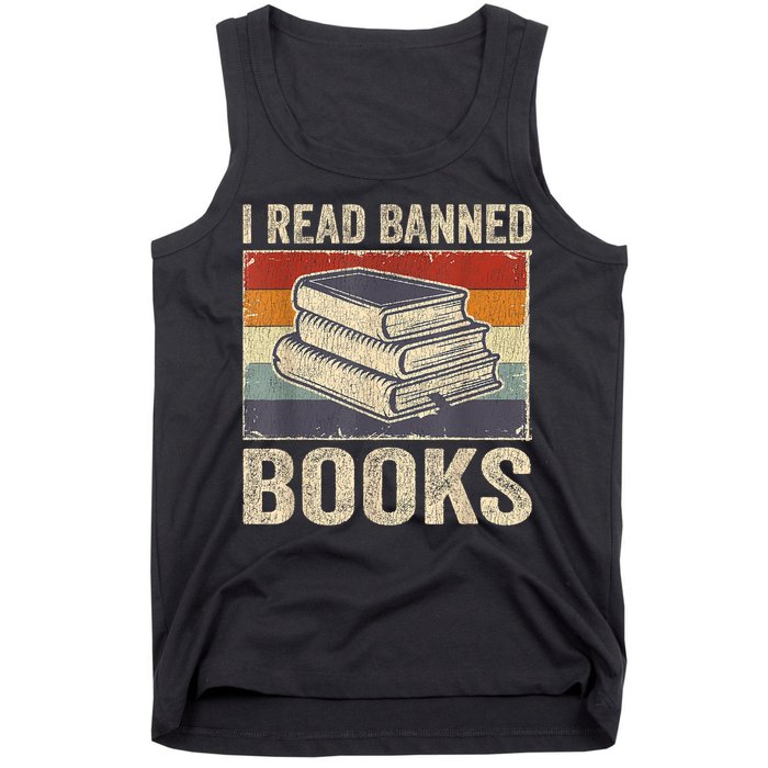 I Read Banned Books Week Librarian Freedom Reader Nerd Tank Top