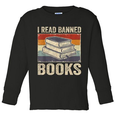 I Read Banned Books Week Librarian Freedom Reader Nerd Toddler Long Sleeve Shirt