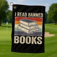 I Read Banned Books Week Librarian Freedom Reader Nerd Golf Towel