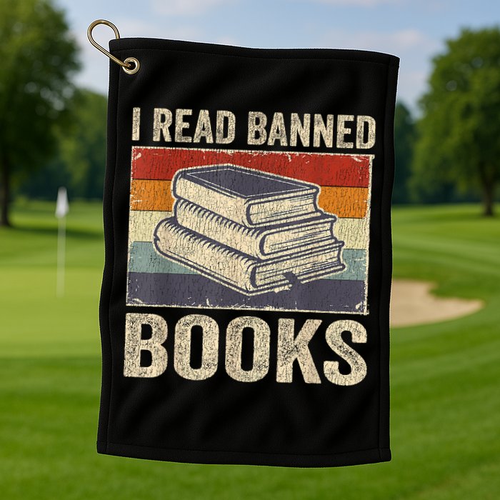 I Read Banned Books Week Librarian Freedom Reader Nerd Golf Towel