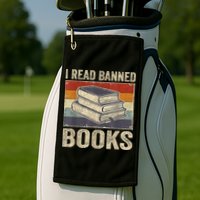 I Read Banned Books Week Librarian Freedom Reader Nerd Golf Towel