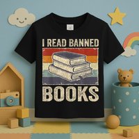 I Read Banned Books Week Librarian Freedom Reader Nerd Toddler T-Shirt