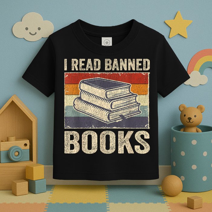 I Read Banned Books Week Librarian Freedom Reader Nerd Toddler T-Shirt