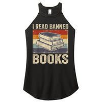 I Read Banned Books Week Librarian Freedom Reader Nerd Women's Perfect Tri Rocker Tank