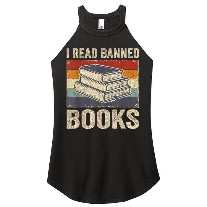 I Read Banned Books Week Librarian Freedom Reader Nerd Women's Perfect Tri Rocker Tank