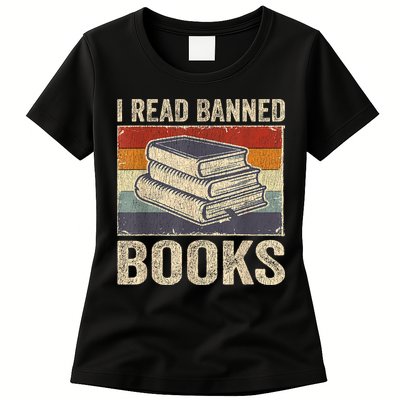 I Read Banned Books Week Librarian Freedom Reader Nerd Womens T-Shirt