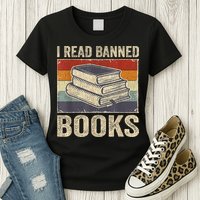 I Read Banned Books Week Librarian Freedom Reader Nerd Womens T-Shirt