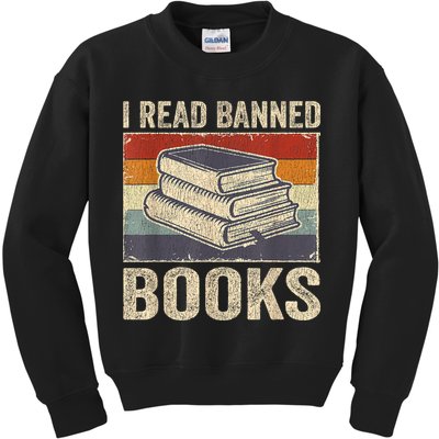 I Read Banned Books Week Librarian Freedom Reader Nerd Kids Sweatshirt
