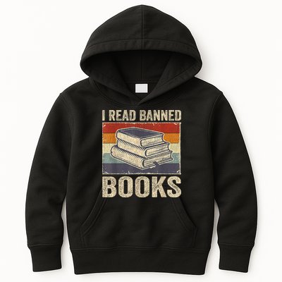 I Read Banned Books Week Librarian Freedom Reader Nerd Kids Hoodie
